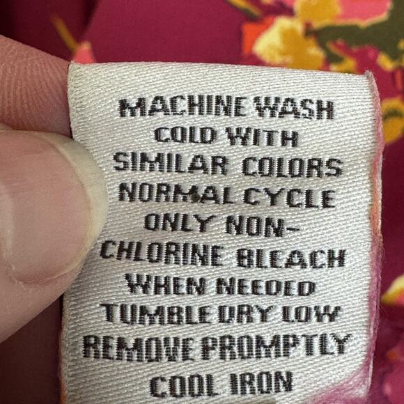 Tucker For Target Shirt Dress Womens Small Red Floral 3/4 Puff Sleeve Button - Picture 5 of 8